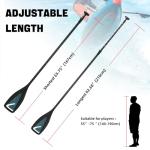 LEDONNE Carbon SUP Paddles 3 Piece Adjustable Stand Up Paddle Board Paddles Lightweight Carbon Fiber Shaft Floating Portable Paddle Oar, Black