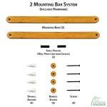 Grassracks Birch Kayak Wall Mount or Paddleboard Rack | Masterfully-Crafted Adjustable Premium Wood Single Horizontal Kayak Storage Racks | O'ahu Recliner (1 Kayak or SUP, Birch)