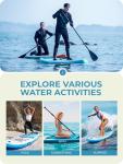 WNOVA 11' x 34" x 6" Stand Up Inflatable Paddle Board with Accessories and Camera Mount, Ultra-Light Inflatable Paddleboard, Extra Wide Paddle Boards for Adults, Youth, Beginners (Blue Ocean 11'x34)