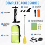 AquaJourney Inflatable Stand Up Paddle Board 10'6" x 31.5" - Non-Slip Deck Blow Up Paddleboard for Adults & Youth - Lightweight SUP with Pump, Paddle, Backpack & Leash - Stable for Lake & Ocean