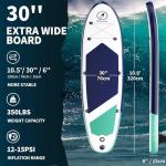 Bifanuo Inflatable Stand Up Paddle Board with SUP Accessories & Backpack. Non-Slip Deck,Wide Stance,Bottom Fin,Double Action Pump and Repair Kit.Youth & Adult Standing Boat