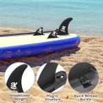 Set of 3 Paddleboard Fin Replacement,Inflatable Paddle Board Accessories,Stand Up Paddleboard Tail Rudder for Water Sports,Surfboard,Longboard (Black)