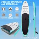 Triclicks 10' Inflatable Paddle Board Stable 30" Wide Design | Non-Slip EVA Deck | Lightweight Yoga SUP Board for Adult Teens | Stand Oar Board with Backpack Pump Paddle Belt Repair Kit