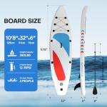 Panana Inflatable Stand Up Paddle Board, 10'8"x32"x6" SUP with Premium Paddle Board Accessories Kit, Anti-Slip EVA Deck for Adults Youth of All Skill Levels