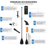 Panana Inflatable Stand Up Paddle Board, 10'8"x32"x6" SUP with Premium Paddle Board Accessories Kit, Anti-Slip EVA Deck for Adults Youth of All Skill Levels