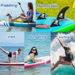 Set of 3 Paddleboard Fin Replacement,Inflatable Paddle Board Accessories,Stand Up Paddleboard Tail Rudder for Water Sports,Surfboard,Longboard (Black)