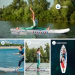 Panana Inflatable Stand Up Paddle Board, 10'8"x32"x6" SUP with Premium Paddle Board Accessories Kit, Anti-Slip EVA Deck for Adults Youth of All Skill Levels