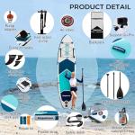 Napatron Inflatable Paddle Board, 10'6" Ultra Lightweight SUP with Adjustable Paddle, Anti-Slip Deck,Coiled Leash & Carry Bag,Stable All-Around Stand Up Paddle Board for Adults