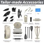 iTAOSTAR C03A 35" Super Wide Paddle Board, More Fun Inflatable Paddle Board with 5 Fins, 12 Foot Stand Up Paddle Board with Premium SUP Accessories for Adults of All Skill Levels