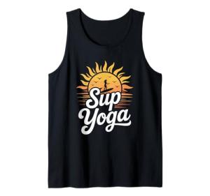 SUP Yoga, Stand Up Paddleboard Lover and Lake Paddleboarding Tank Top
