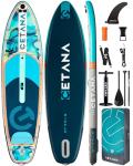 CETANA 11'6×35" Extra Wide Stand Up Paddle Board for Adults & Youth, 400lb Capacity Inflatable Paddle Board, Sup for 2+1 Person with Removable US Fin, 100L Backpack, Floating Paddle, Safety Leash