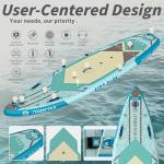 iTAOSTAR C03A 35" Super Wide Paddle Board, More Fun Inflatable Paddle Board with 5 Fins, 12 Foot Stand Up Paddle Board with Premium SUP Accessories for Adults of All Skill Levels