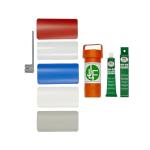 JLF Repair Kit with HH-66 Vinyl Cement Glue for Inflatable Stand Up Paddle Boards (SUP) Includes 3" x 6" Red, White, Blue, Clear, Grey PVC, 5 Patches and 6 Prong Valve Wrench