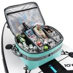 YVLEEN Waterproof Paddle Borad Cooler, SUP Cooler Durable PVC Material Paddle Board Deck Bag with Mesh Top Pocket, Adjustable Straps, Super Capacity for Stand-Up Paddleboard and Kayak Accessories