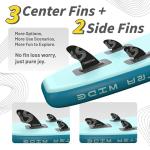 iTAOSTAR C03A 35" Super Wide Paddle Board, More Fun Inflatable Paddle Board with 5 Fins, 12 Foot Stand Up Paddle Board with Premium SUP Accessories for Adults of All Skill Levels