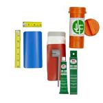 JLF Repair Kit with HH-66 Vinyl Cement Glue for Inflatable Stand Up Paddle Boards (SUP) Includes 3" x 6" Red, White, Blue, Clear, Grey PVC, 5 Patches and 6 Prong Valve Wrench