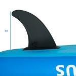 ISUP Fins 9", Paddle Board Center Fin, Slide-in Fin Replacement for Inflatable Paddle Board, Quick Release SUP Fin Universal Type, Black