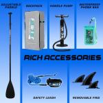 FunWater Stand Up Paddle Board Ultra-Light Inflatable Paddleboard with SUP Accessories for Adults & Youth of All Skill Levels