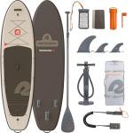 Retrospec Weekender XL Inflatable Paddle Board - Lake Essentials SUP with 400lb Capacity - Wide 11' x 35" x 8" All-Around Board for Fishing & Touring - Complete Kit with Paddle, Pump & Backpack