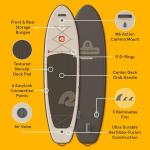 Retrospec Weekender XL Inflatable Paddle Board - Lake Essentials SUP with 400lb Capacity - Wide 11' x 35" x 8" All-Around Board for Fishing & Touring - Complete Kit with Paddle, Pump & Backpack