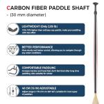 LINGVUM SUP Paddleboard Paddle with Carbon Fiber Shaft and Enhanced PP Blade, Adjustable Stand Up Paddle Board Paddle, 66-82" (170-210 cm), Bamboo Pattern