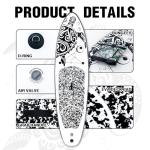 FEATH-R-LITE Inflatable Stand Up Paddle Board 10'6''x33''x6'' Ultra-Light (18.9lbs) SUP with Paddleboard Accessories,Fins,Adjustable Paddle, Pump,Backpack, Leash, Waterproof Phone Bag