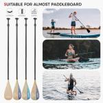 LINGVUM SUP Paddleboard Paddle with Carbon Fiber Shaft and Enhanced PP Blade, Adjustable Stand Up Paddle Board Paddle, 66-82" (170-210 cm), Bamboo Pattern