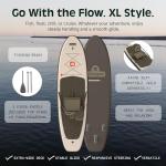 Retrospec Weekender XL Inflatable Paddle Board - Lake Essentials SUP with 400lb Capacity - Wide 11' x 35" x 8" All-Around Board for Fishing & Touring - Complete Kit with Paddle, Pump & Backpack