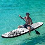 FEATH-R-LITE Inflatable Stand Up Paddle Board 10'6''x33''x6'' Ultra-Light (18.9lbs) SUP with Paddleboard Accessories,Fins,Adjustable Paddle, Pump,Backpack, Leash, Waterproof Phone Bag