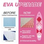 FREESUN Voyage 11’ × 32” Inflatable Stand Up Paddle Board, Touring SUP for Long-Distance Cruising, Stable Beginner Design with Dual Bungees, Camera Mount, Dual-Tech EVA, Heat-Fusion,Pink