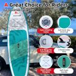 Abahub Inflatable SUP, Wide 10'6" x 31" x 6" iSUP, Standup Paddleboard with Adjustable Carbon Fiber Paddle, Kayak Seat, for Yoga, Paddle Board, Kayaking, Surf, Canoe, Fishing(Teal 31'')