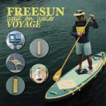 FREESUN Voyage 11’ × 32” Inflatable Stand Up Paddle Board, Touring SUP for Long-Distance Cruising, Stable Beginner Design with Dual Bungees, Camera Mount, Dual-Tech EVA, Heat-Fusion,Pink