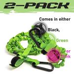 Gradient Fitness 2 Pack Kayak Paddle Leash, 5-8 Feet Stretchable Paddle Strap with Carabiner Secure Leash Lanyard Rope for SUP Kayak Canoe Paddle Fishing Pole Rod
