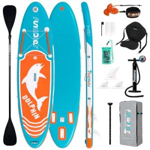 FunWater Inflatable Stand Up Paddle Boards Ultra-Light SUP Wide Stable Design Non-Slip Comfort Deck for Youth & Adults with Premium SUP Board Paddle Accessories