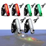 koidhra 6Pcs Kayak Navigation Lights for Nelo K2 Touring, Boat Stern Lights for Night Kayaking, Paddle Board Lights, Marine Safety Lights Surface Mount