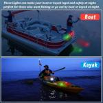 koidhra 6Pcs Kayak Navigation Lights for Nelo K2 Touring, Boat Stern Lights for Night Kayaking, Paddle Board Lights, Marine Safety Lights Surface Mount