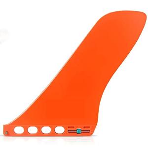 9'' SUP Single Center Fin, No Tool Fin Screw, Fiberglass Reinforeced 9 inch SUP Replacement Fins for Surfboard, Stand-up Paddle Board, Longboard, Orange