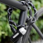 Bike Lock | Frame Mount Cut-Resistant Tool | Steel Cable Bike Nylon Lock,for Mountain Cycling Road Riding City Touring Motorcycle Kayak Paddle Board Stroller Adventure