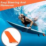 9'' SUP Single Center Fin, No Tool Fin Screw, Fiberglass Reinforeced 9 inch SUP Replacement Fins for Surfboard, Stand-up Paddle Board, Longboard, Orange
