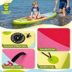 Quashley Kids Stand Up Paddle Board, Inflatable Paddleboards with Sup Board Accessories, Durable, Stable Design, Wide Non-Slip Deck, Hand Pump, Adjustable Aluminum Paddle,Surfboard Youth & Kids