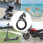 Bike Lock | Frame Mount Cut-Resistant Tool | Steel Cable Bike Nylon Lock,for Mountain Cycling Road Riding City Touring Motorcycle Kayak Paddle Board Stroller Adventure