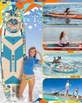 H2OSUP Inflatable Stand Up Paddle Boards - Extra Wide Paddleboard for Beginner, Super Stable Standup SUP Board with Premium Accessories,15 D-Rings,5 Handles,Camera Mount,Youth/Adults