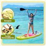 Quashley Kids Stand Up Paddle Board, Inflatable Paddleboards with Sup Board Accessories, Durable, Stable Design, Wide Non-Slip Deck, Hand Pump, Adjustable Aluminum Paddle,Surfboard Youth & Kids
