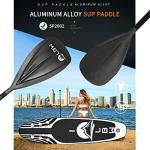 LBW Stand Up Paddle Board Paddle - 3 Pieces Adjustable Aluminium Alloy Floating SUP Paddle with Storage Bag, Portable Durable Oars