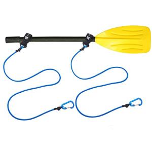 MOPHOEXII Paddle Leash Safety Rod Bungee Rod Holder Gripping Gear,Kayak Paddle Tether Lightweight Coiled Kayak Paddle Leash for SUP Kayaking Canoing Fishing Boating
