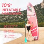SUPEIMCO Inflatable Stand Up Paddle Board - Upgraded Glue-Free Hot Melt Technology, Long Service Life, 10'6", Anti-Slip EVA Deck, Full SUP Accessories, Included for Adults Youth All Skill Levels