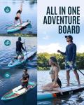 ZLX 11’6 Touring Inflatable Paddle Board | Extract Wide Fast-Tracking SUP for Long-Distance Touring | Stable Stand Up Paddle Board with Seat, Backpack & Accessories for Adults, All Skill Levels-06A