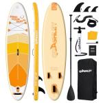 Quashley Inflatable Stand Up Paddle Board - All-Round SUP for Yoga,Fishing,Touring | Portable,Stable,Lightweight with Non-Slip Deck & Paddle for Beginners & Family Fun Yellow