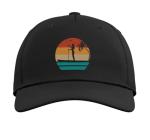 SUP Surfer Water Sports SUP Girl Sunset Stand Up Paddleboard Adjustable Printed Baseball Hat, Black