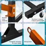 4 Levels Adjustable Kayak Storage Rack, Heavy Duty Freestanding Sup Storage Stand for Outdoor Use, Storage Rack for Kayaks, SUPs, Canoe and Paddleboard,… (Wood)